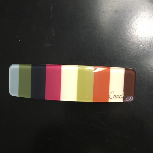 Coach Accessories - BRAND NEW-Coach Multi-Color Stripe Hair Clips